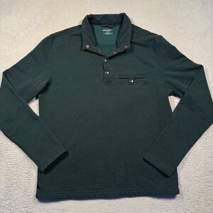 UNTUCKit Parkson Dark Green Quarter Snap Pullover Long Sleeve Sweathirt Medium